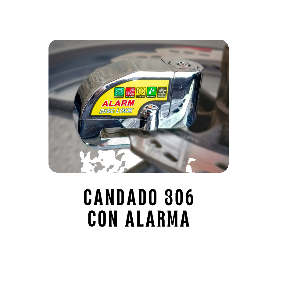 Candado Disco 306 con Alarma